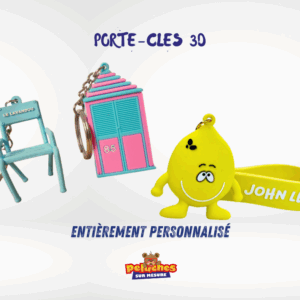 Porte-clés 3D sur mesure